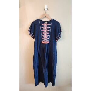 NWT Zara TRF Collection Shift Dress Embroidered SZ XS Boho